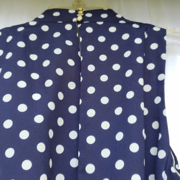 Sexy polka dot navy blue dress - Picture 3 of 4